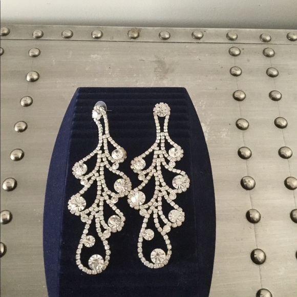 Rhinestone Earrings - Picture 2 of 2